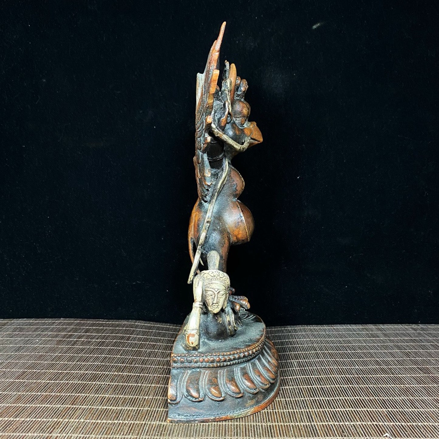 Pure copper gilded golden winged giant roc bird