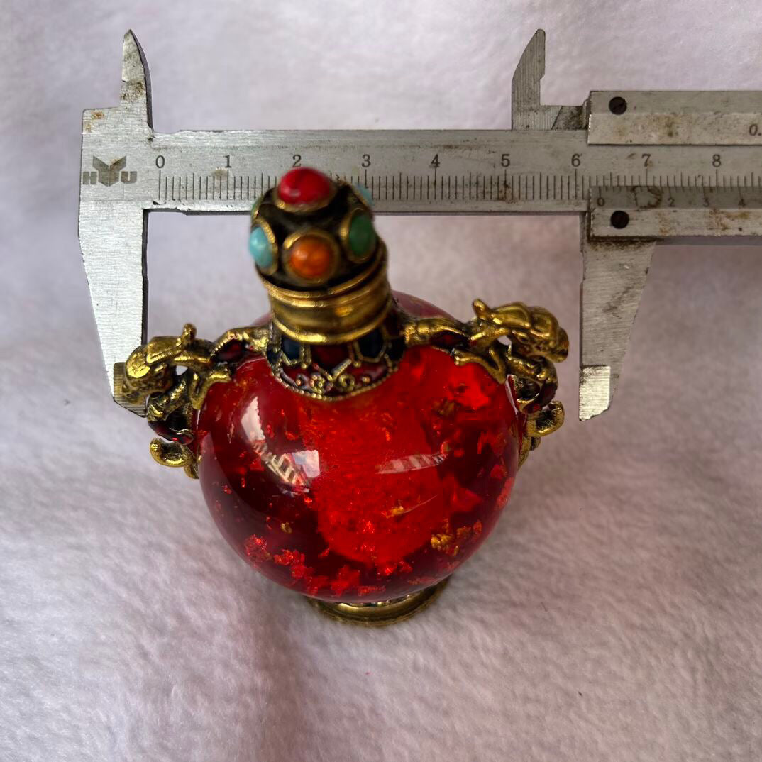 Chinese antique copper snuff bottle