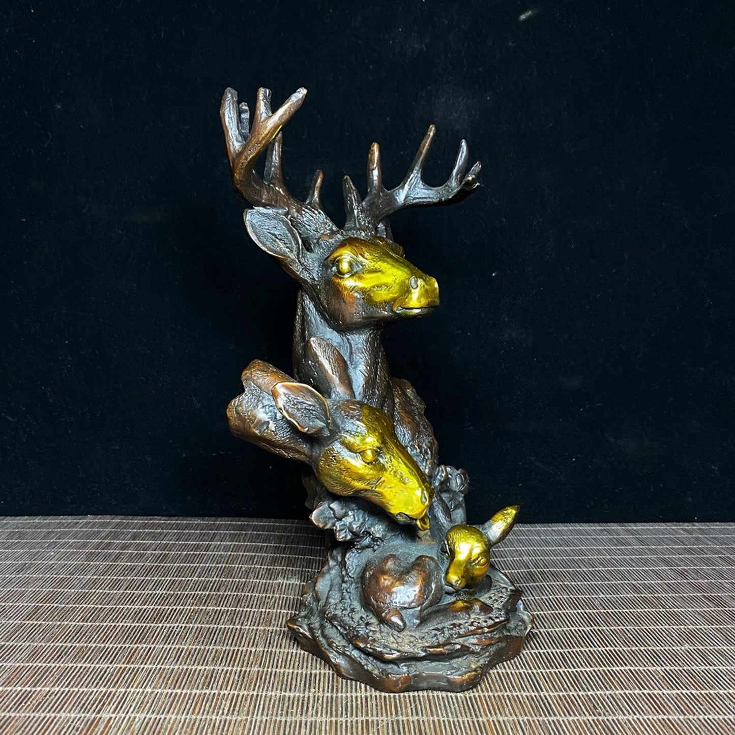Pure copper gilded deer