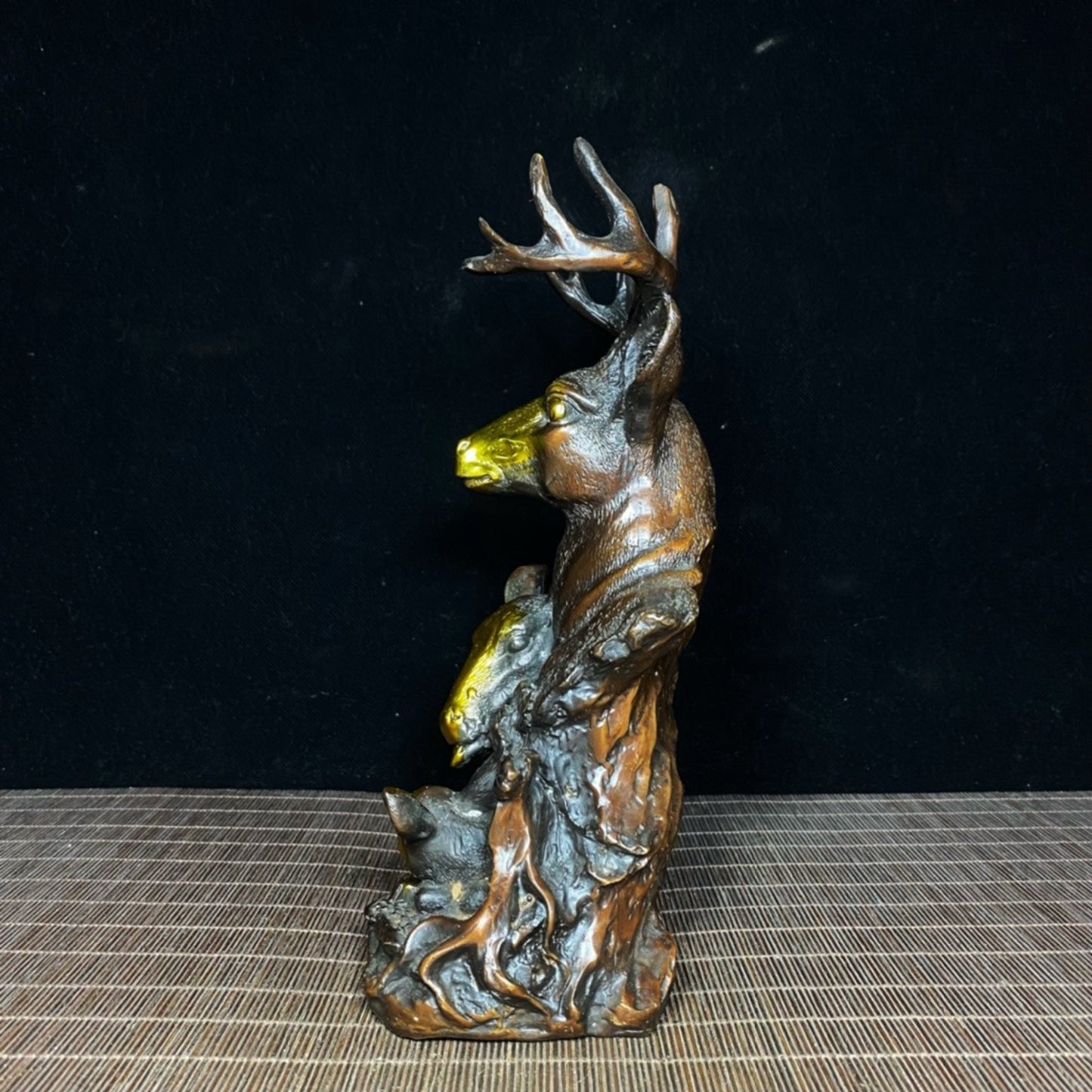 Pure copper gilded deer