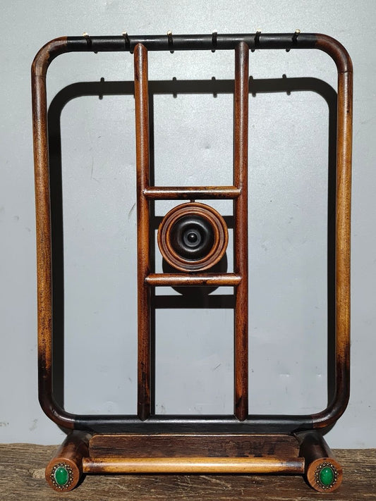 Old pear wood brush holder