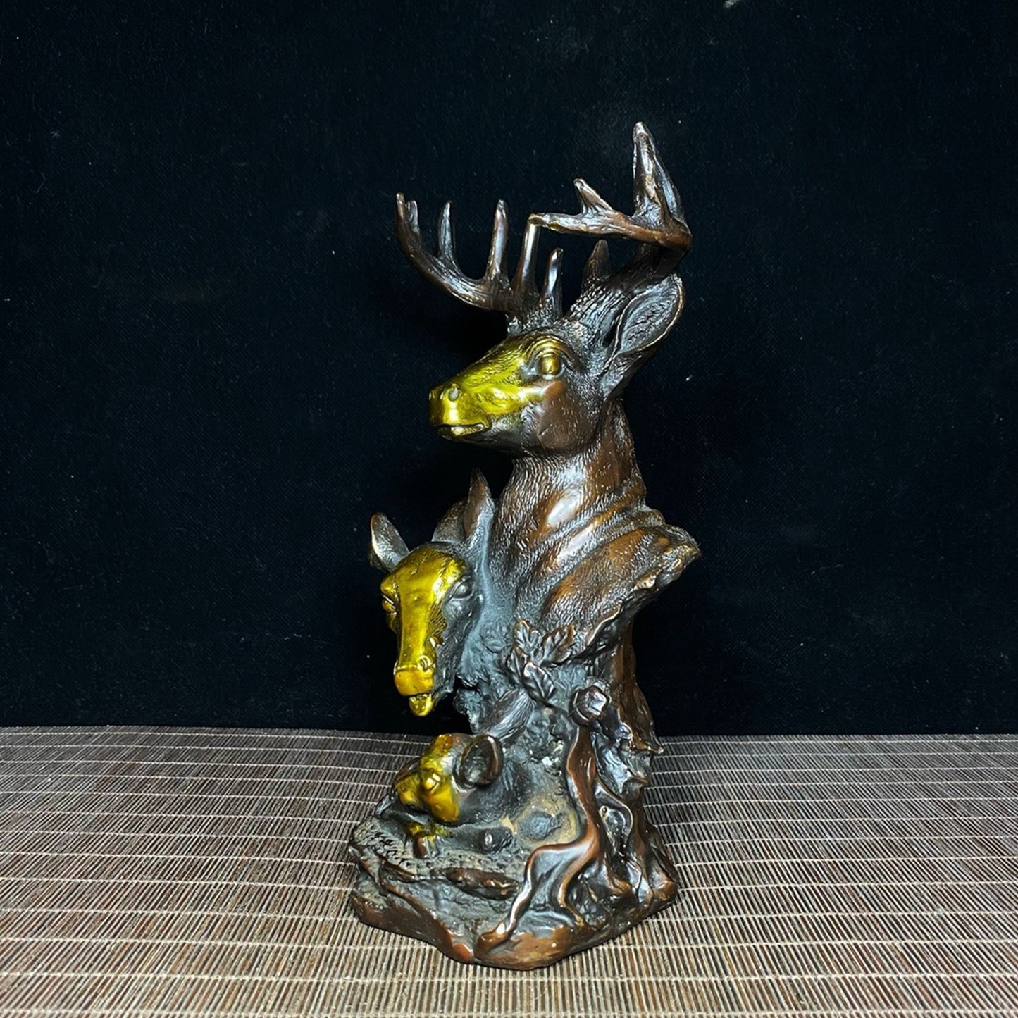 Pure copper gilded deer