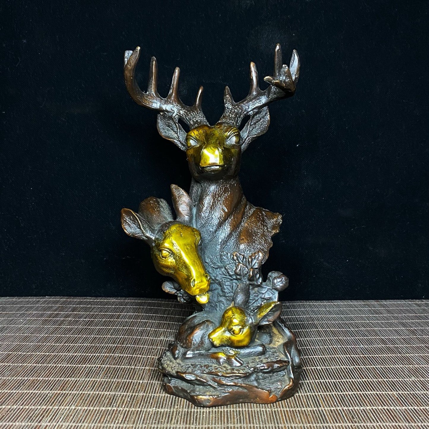 Pure copper gilded deer