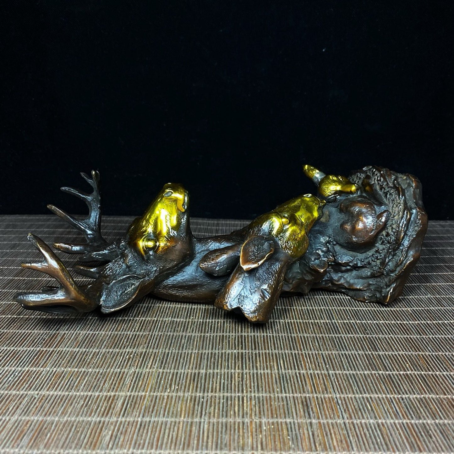Pure copper gilded deer
