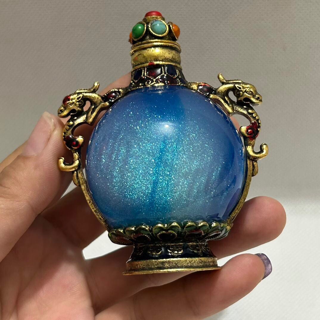 Chinese antique copper snuff bottle