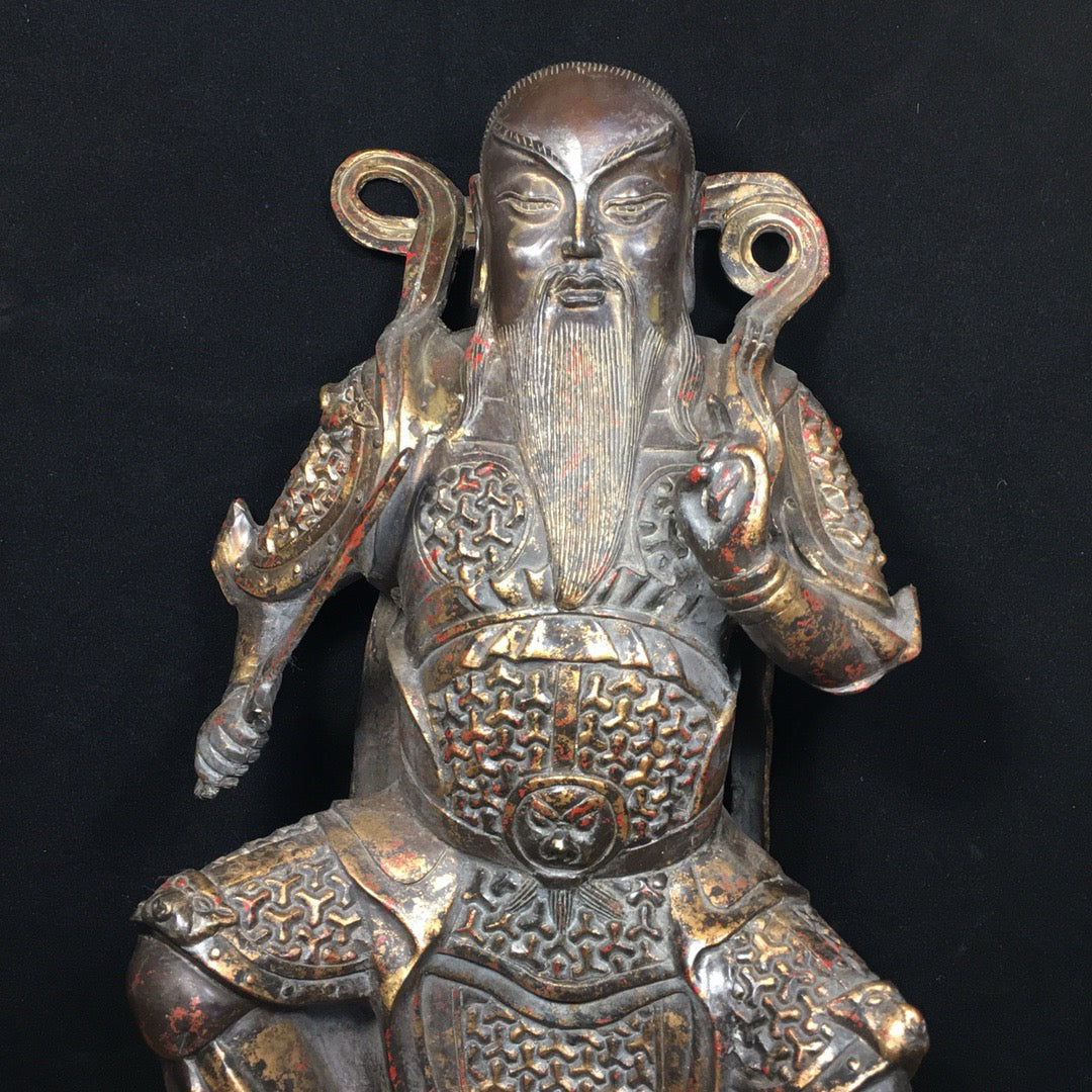 Chinese antique pure copper Emperor Zhenwu ornament