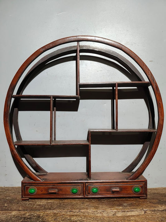 Flower pear wood desk antique rack ornaments