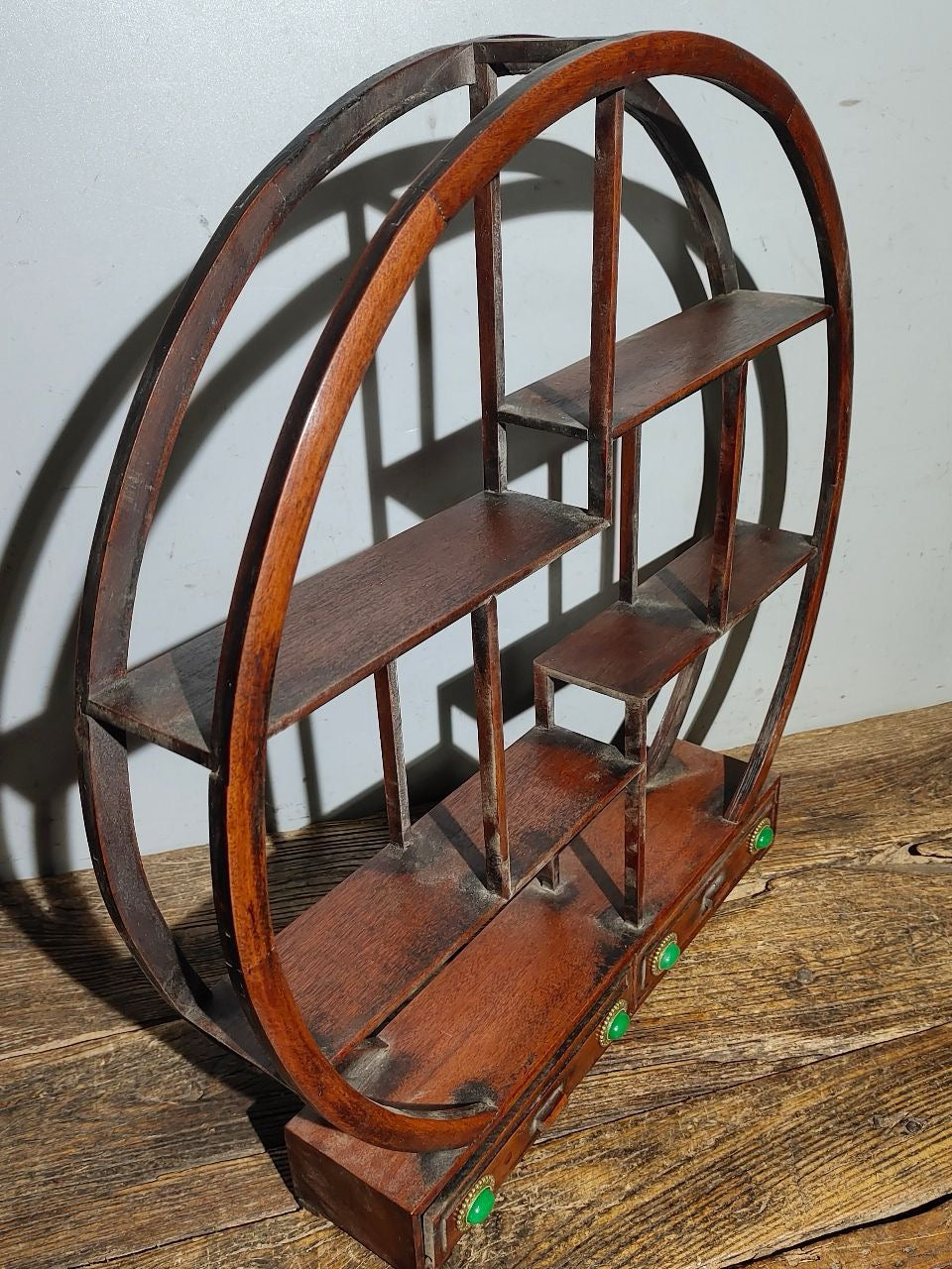 Flower pear wood desk antique rack ornaments
