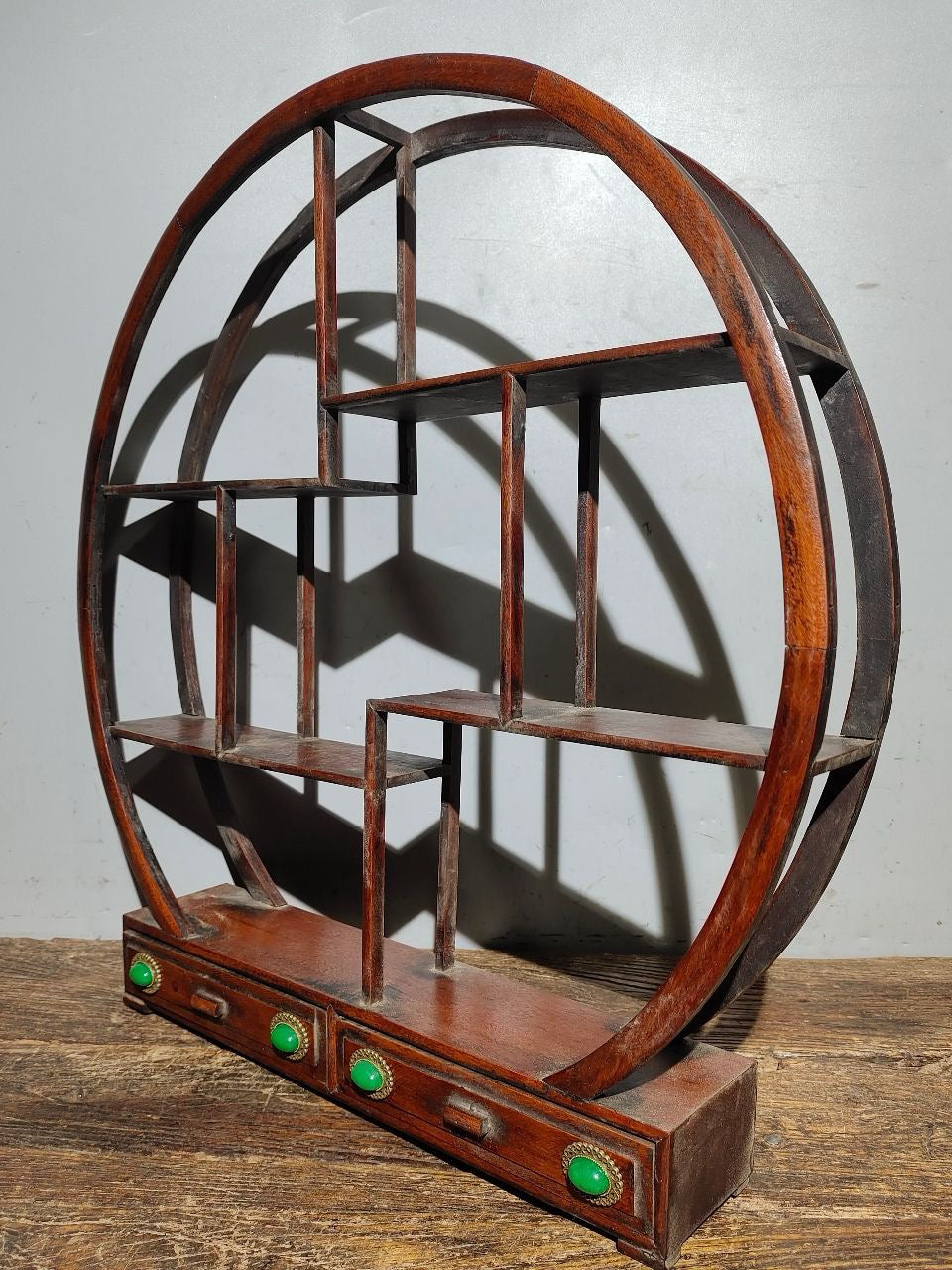 Flower pear wood desk antique rack ornaments