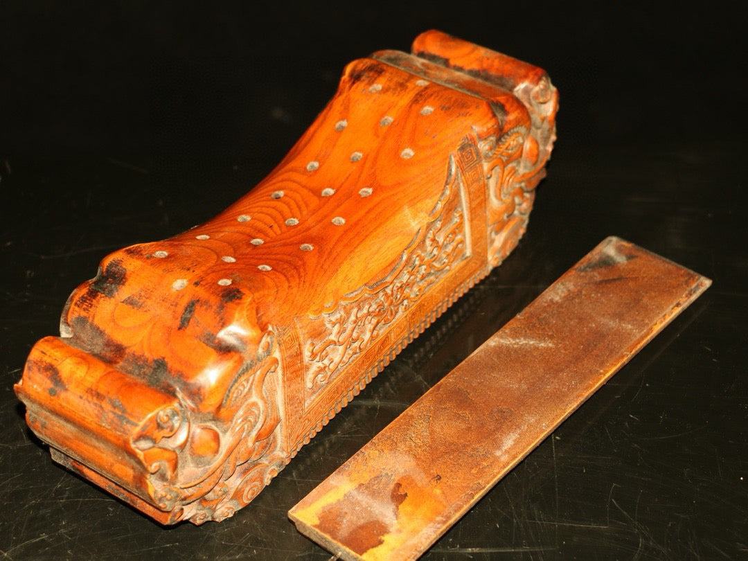 Huangyangmu Wooden Pillow Moxibustion Pillow Medicine Smoked Pillow Decoration