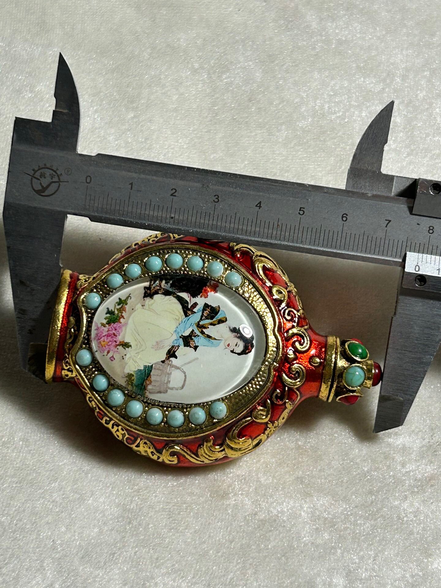 Chinese antique bronze cloisonn é luminous snuff bottle