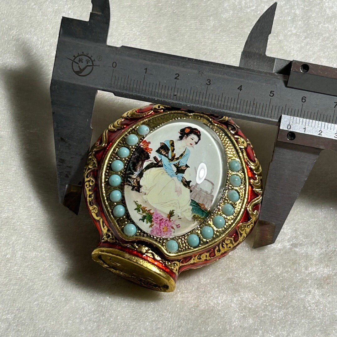 Chinese antique bronze cloisonn é luminous snuff bottle