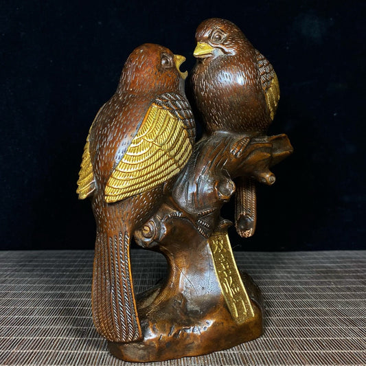 A pair of pure copper with double happiness at the door