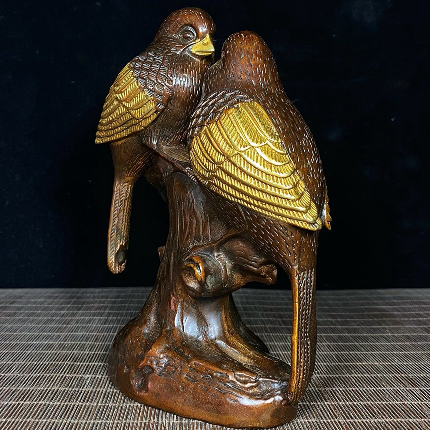 A pair of pure copper with double happiness at the door