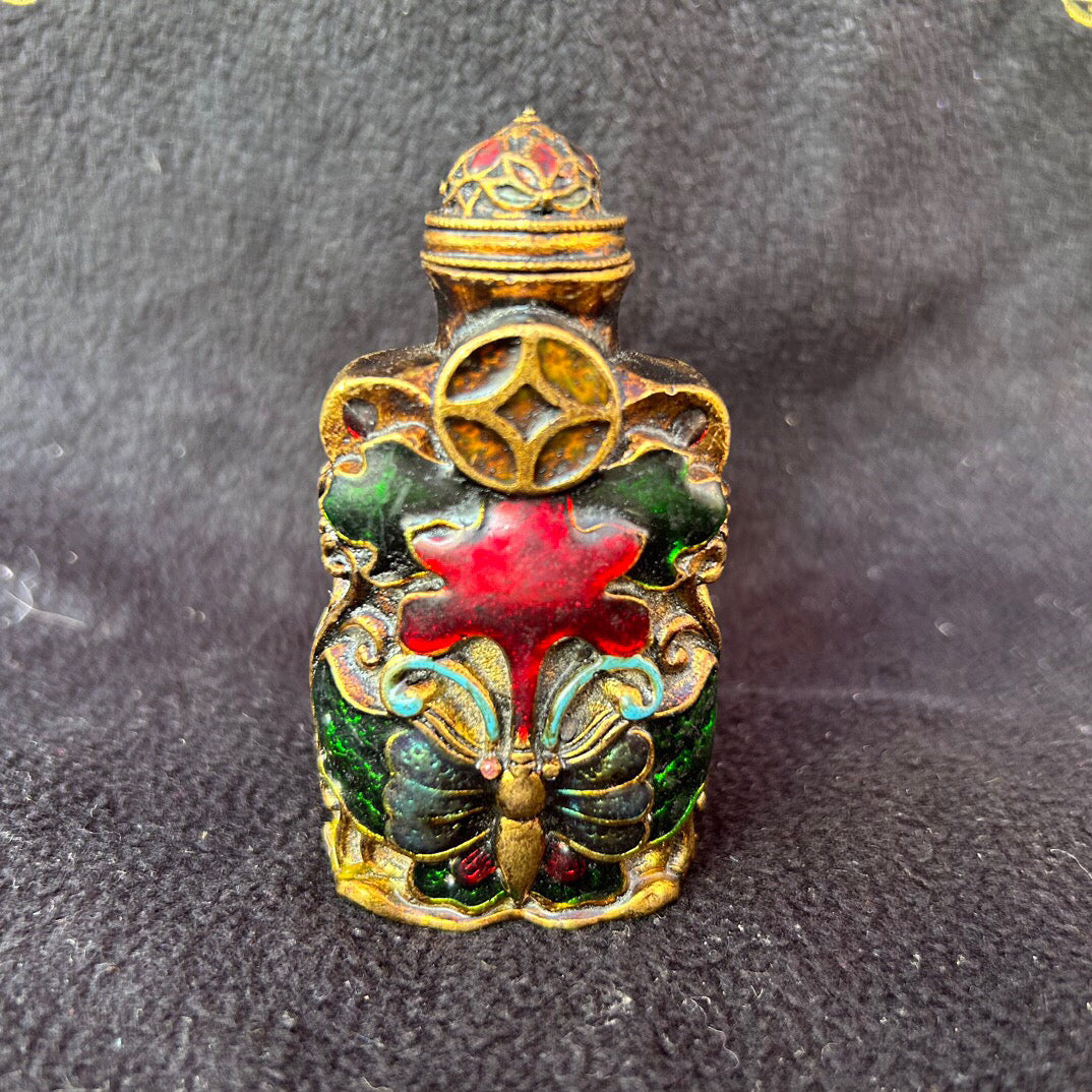 Chinese antique copper snuff bottle