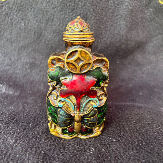 Chinese antique copper snuff bottle