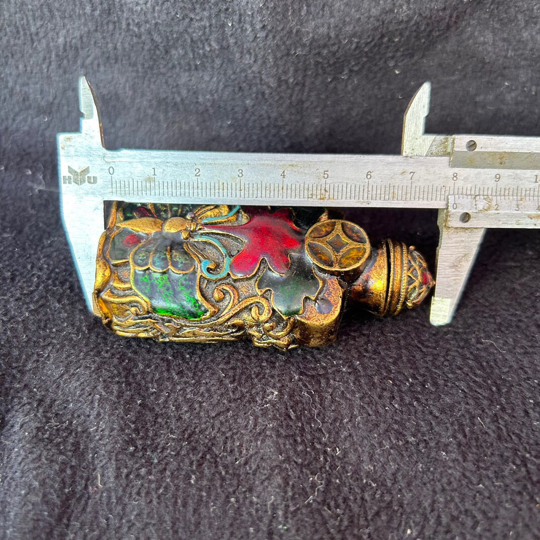 Chinese antique copper snuff bottle