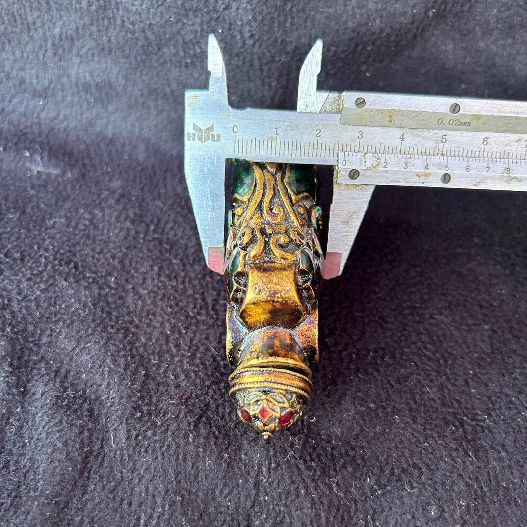 Chinese antique copper snuff bottle
