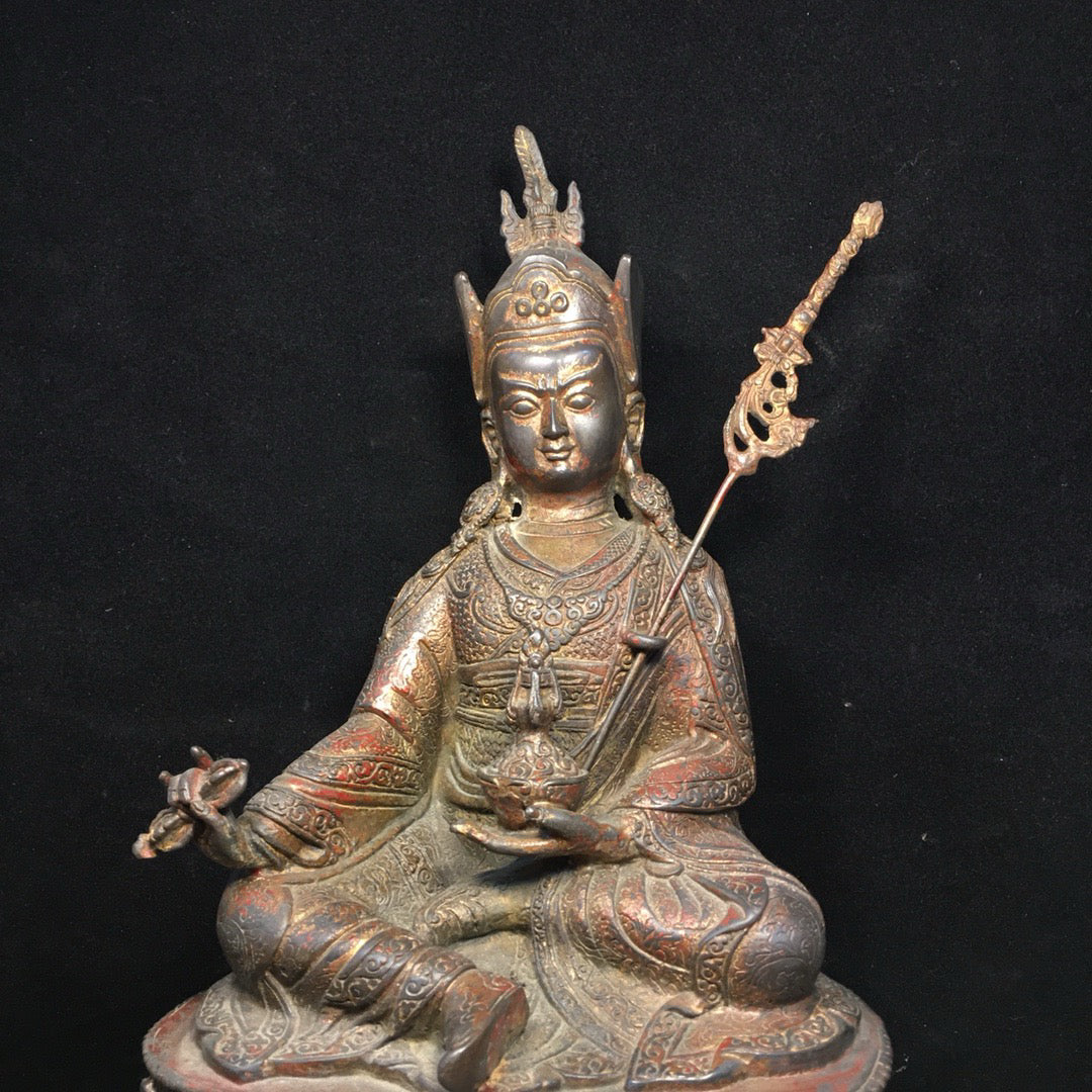 Master of Chinese Antique Pure Copper Lotus Peanuts