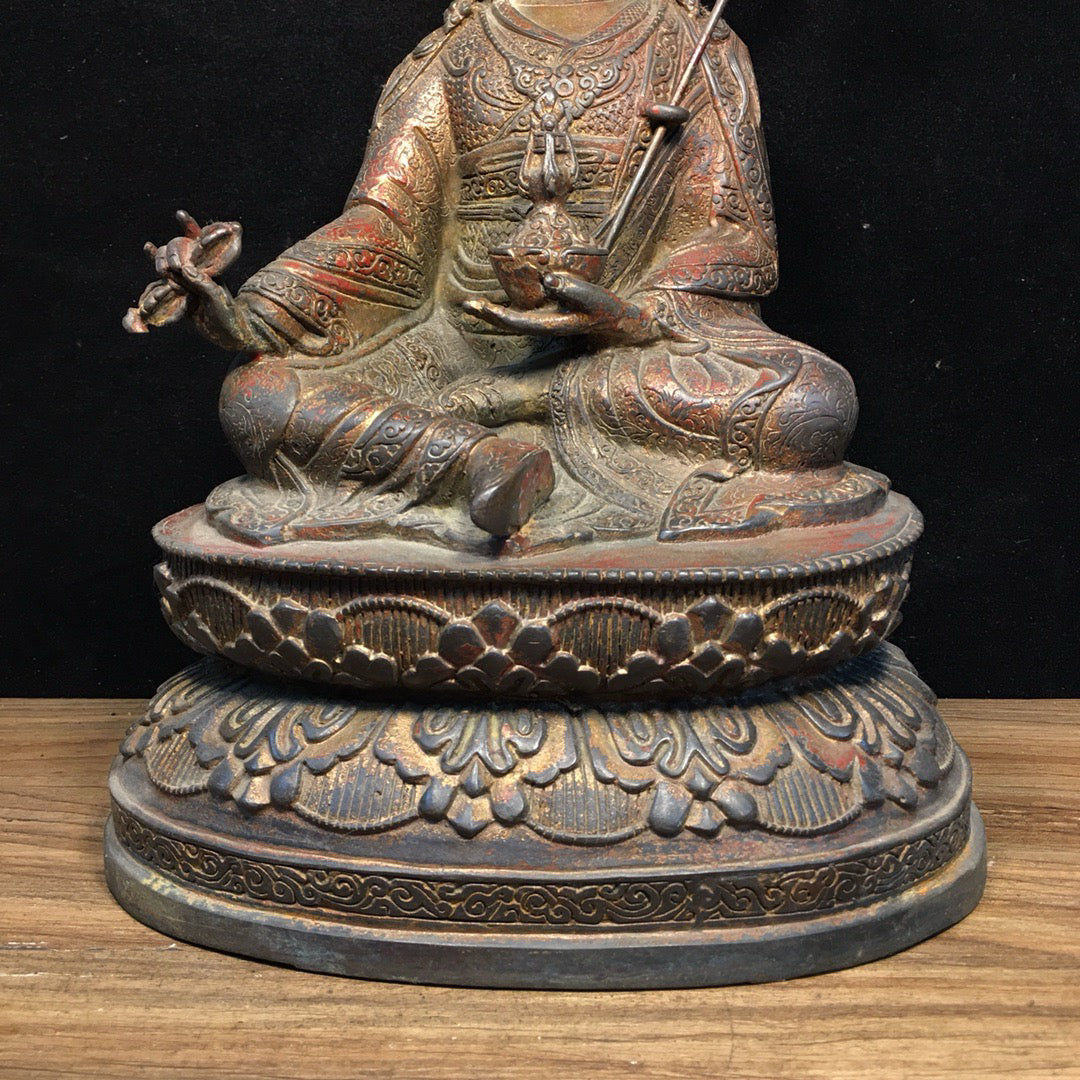 Master of Chinese Antique Pure Copper Lotus Peanuts