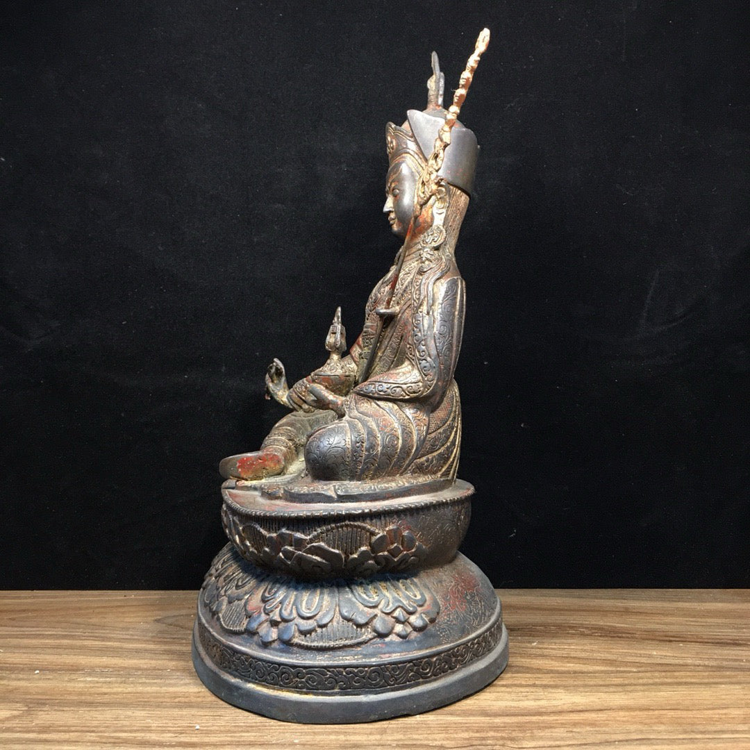 Master of Chinese Antique Pure Copper Lotus Peanuts