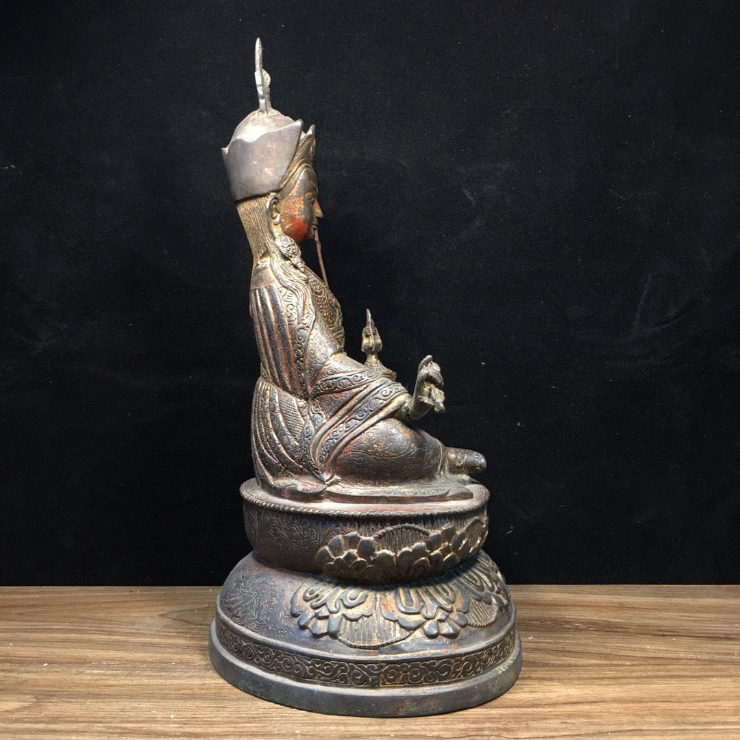 Master of Chinese Antique Pure Copper Lotus Peanuts