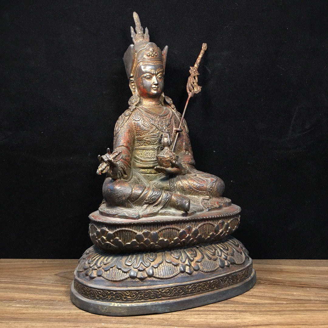 Master of Chinese Antique Pure Copper Lotus Peanuts