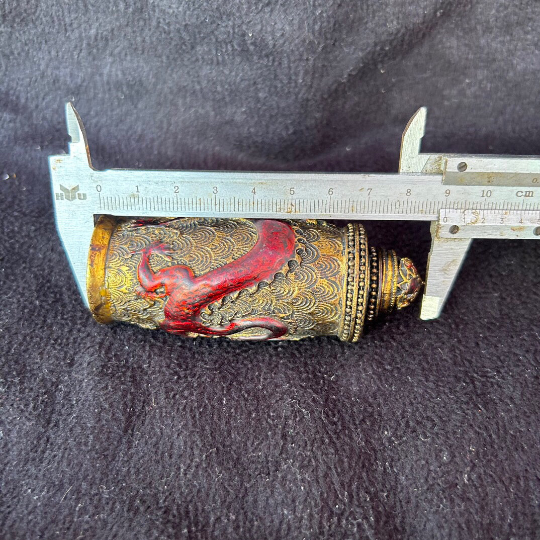 Chinese antique copper snuff bottle