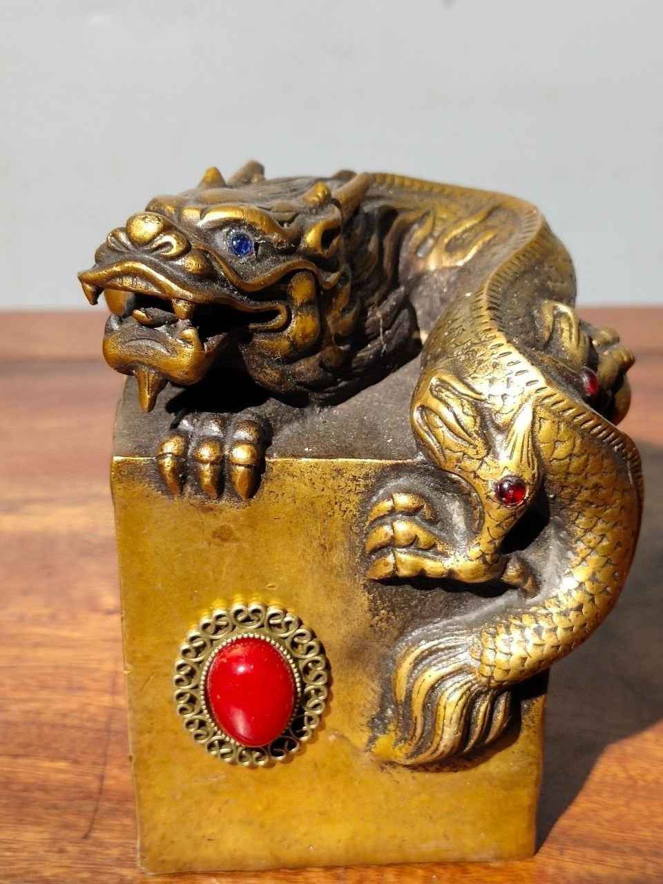 Old Yellow Copper Seal Pure Copper [Yunlong]