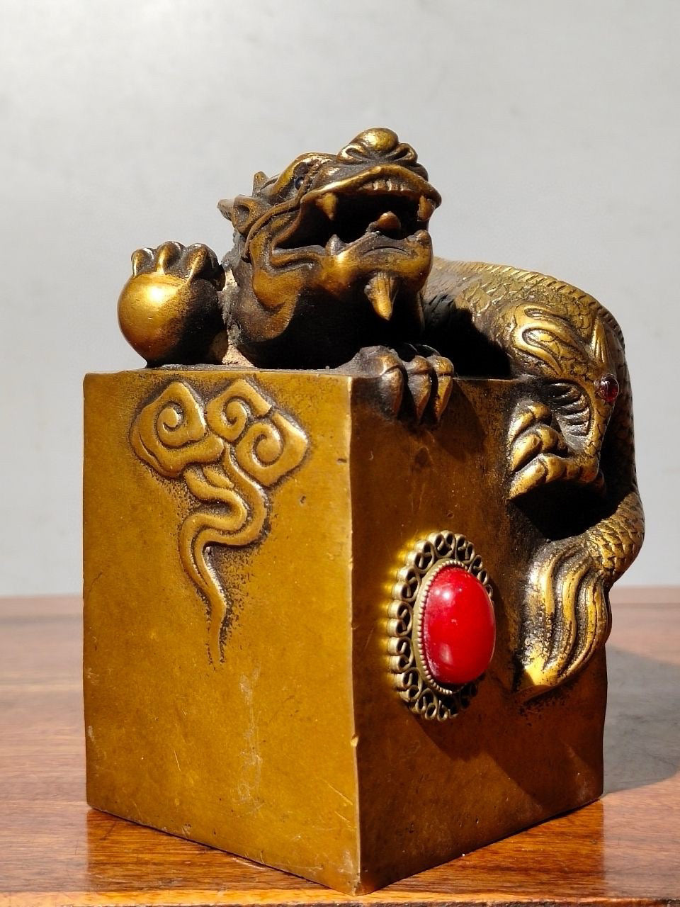 Old Yellow Copper Seal Pure Copper [Yunlong]