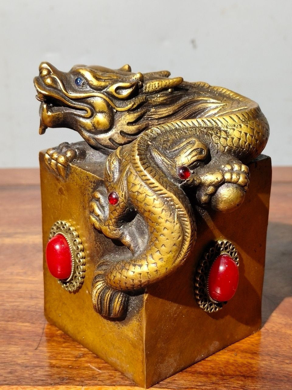 Old Yellow Copper Seal Pure Copper [Yunlong]