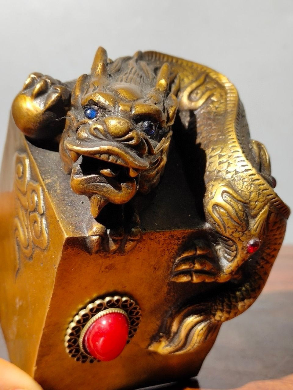 Old Yellow Copper Seal Pure Copper [Yunlong]