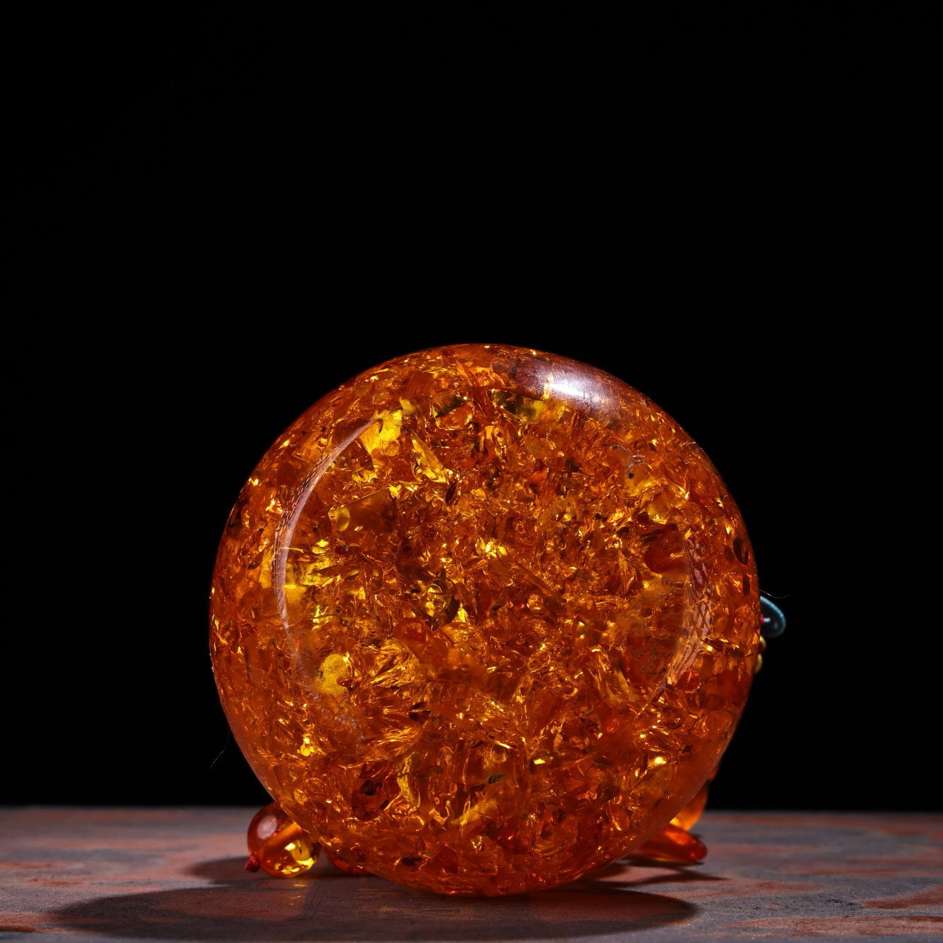 Chinese antique amber carved gourd