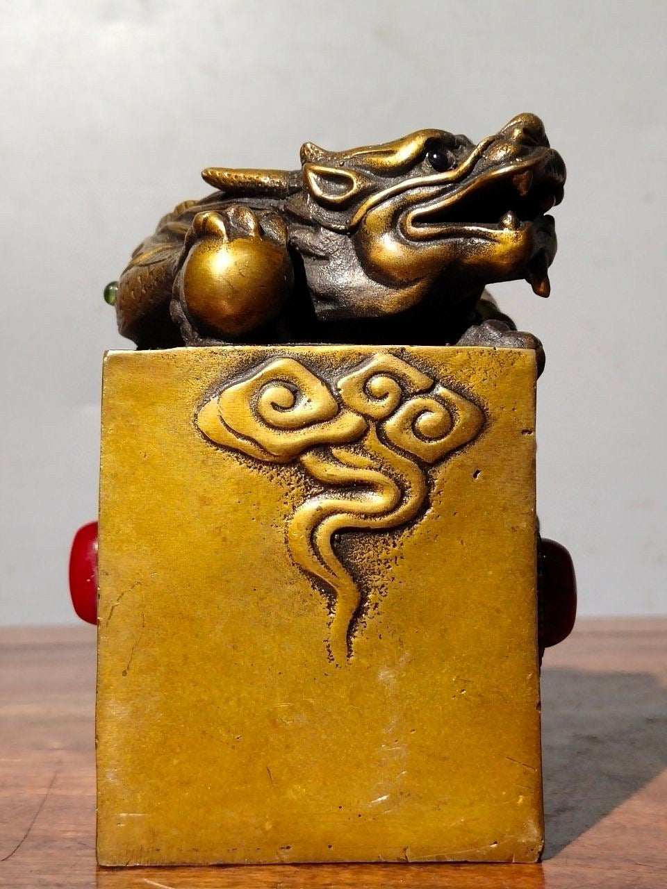 Old Yellow Copper Seal Pure Copper [Yunlong]