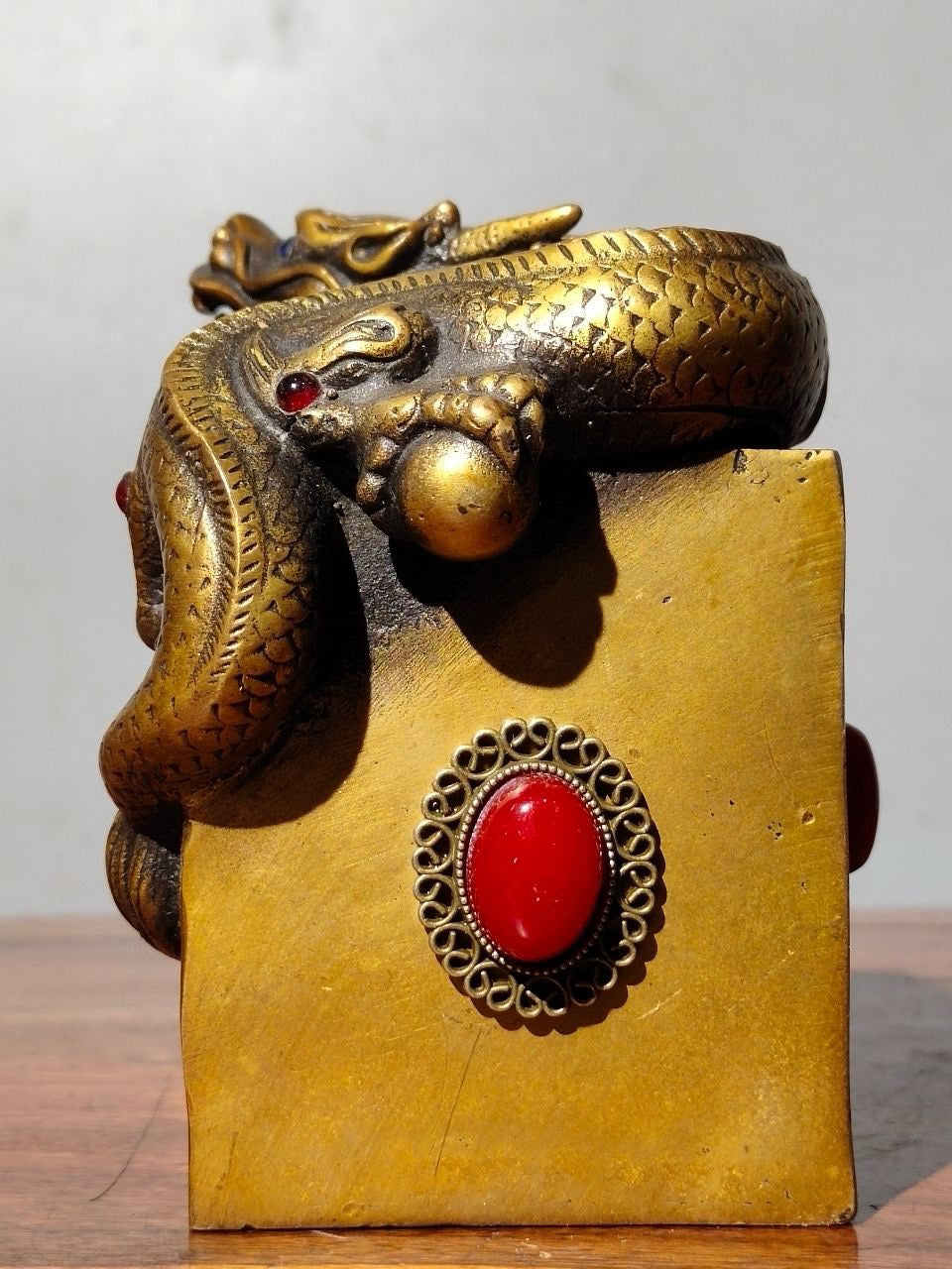 Old Yellow Copper Seal Pure Copper [Yunlong]