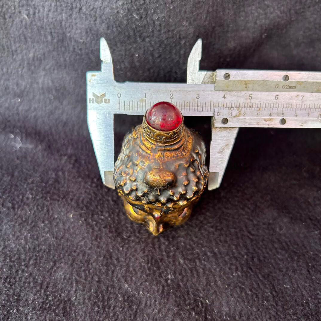 Chinese antique copper snuff bottle
