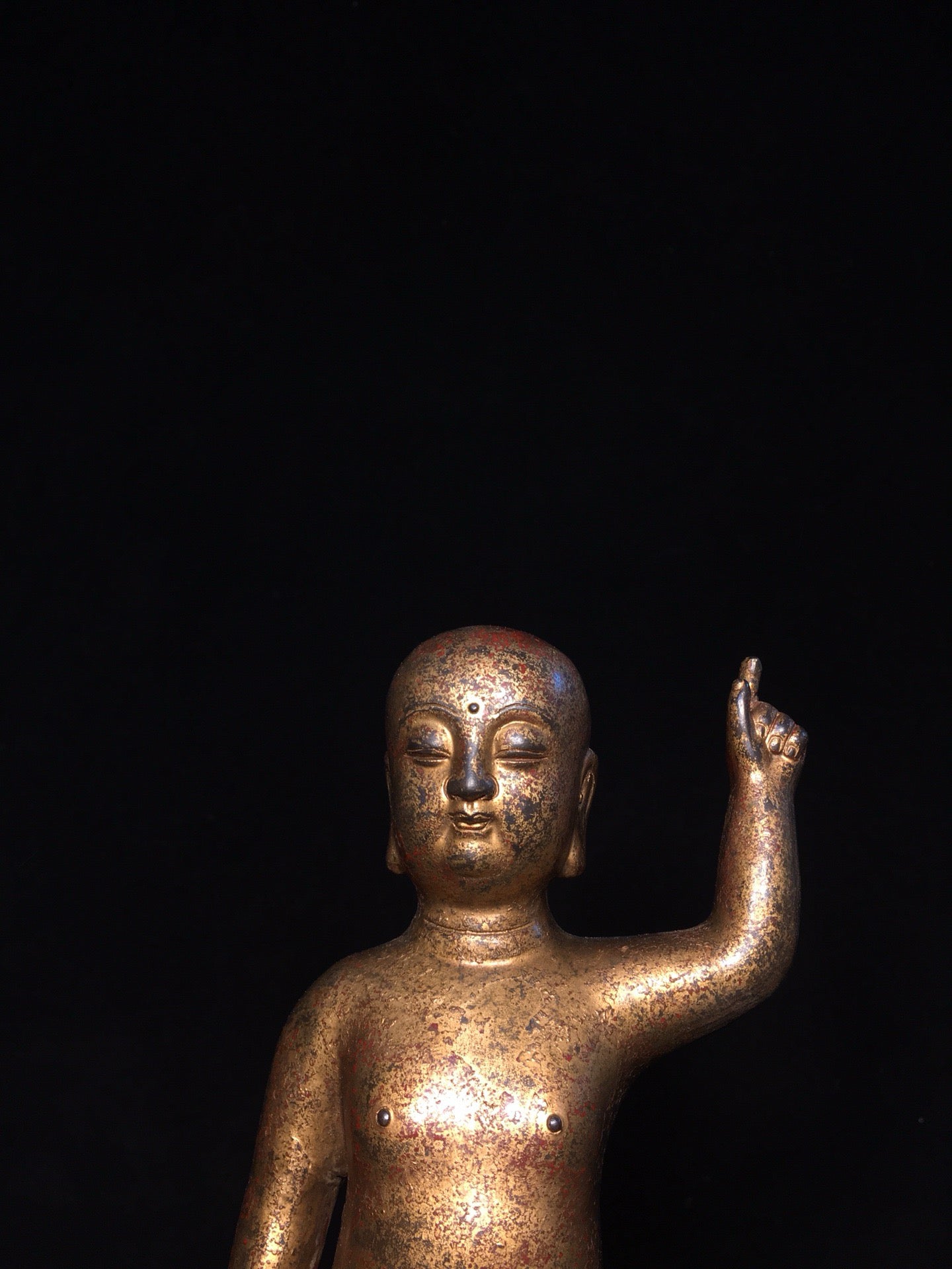 Antique Chinese statue of Prince Buddha and Buddha