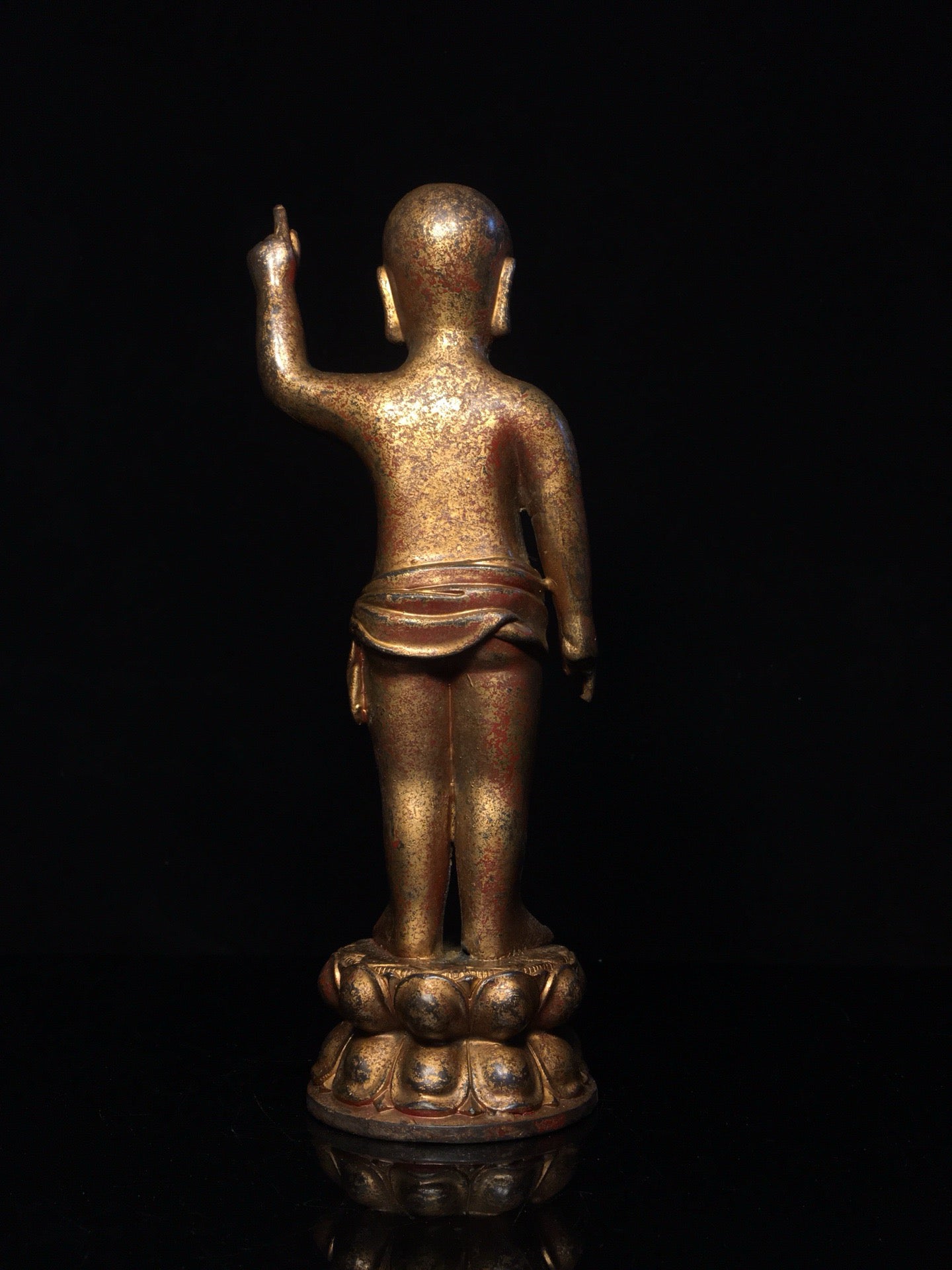 Antique Chinese statue of Prince Buddha and Buddha