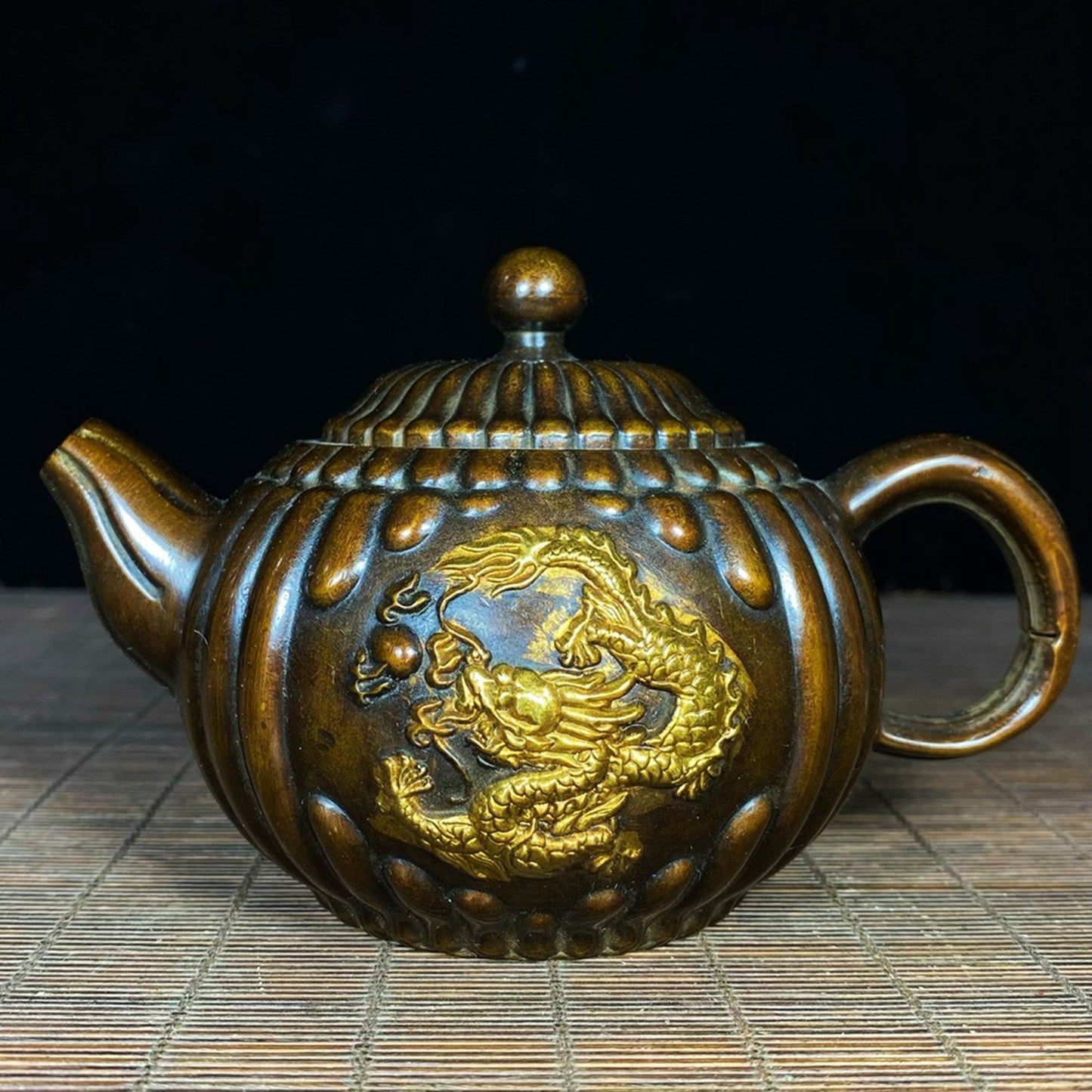 Pure copper gold-plated pumpkin pot