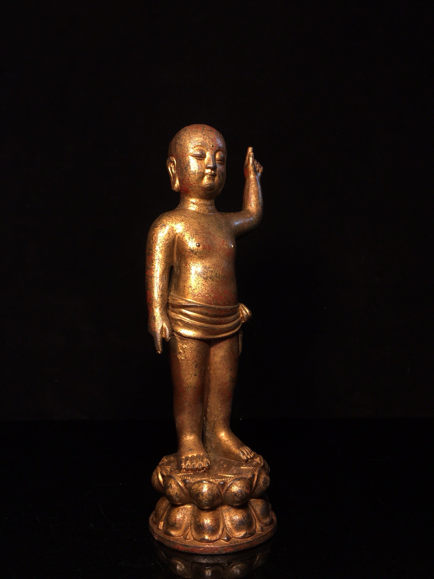 Antique Chinese statue of Prince Buddha and Buddha