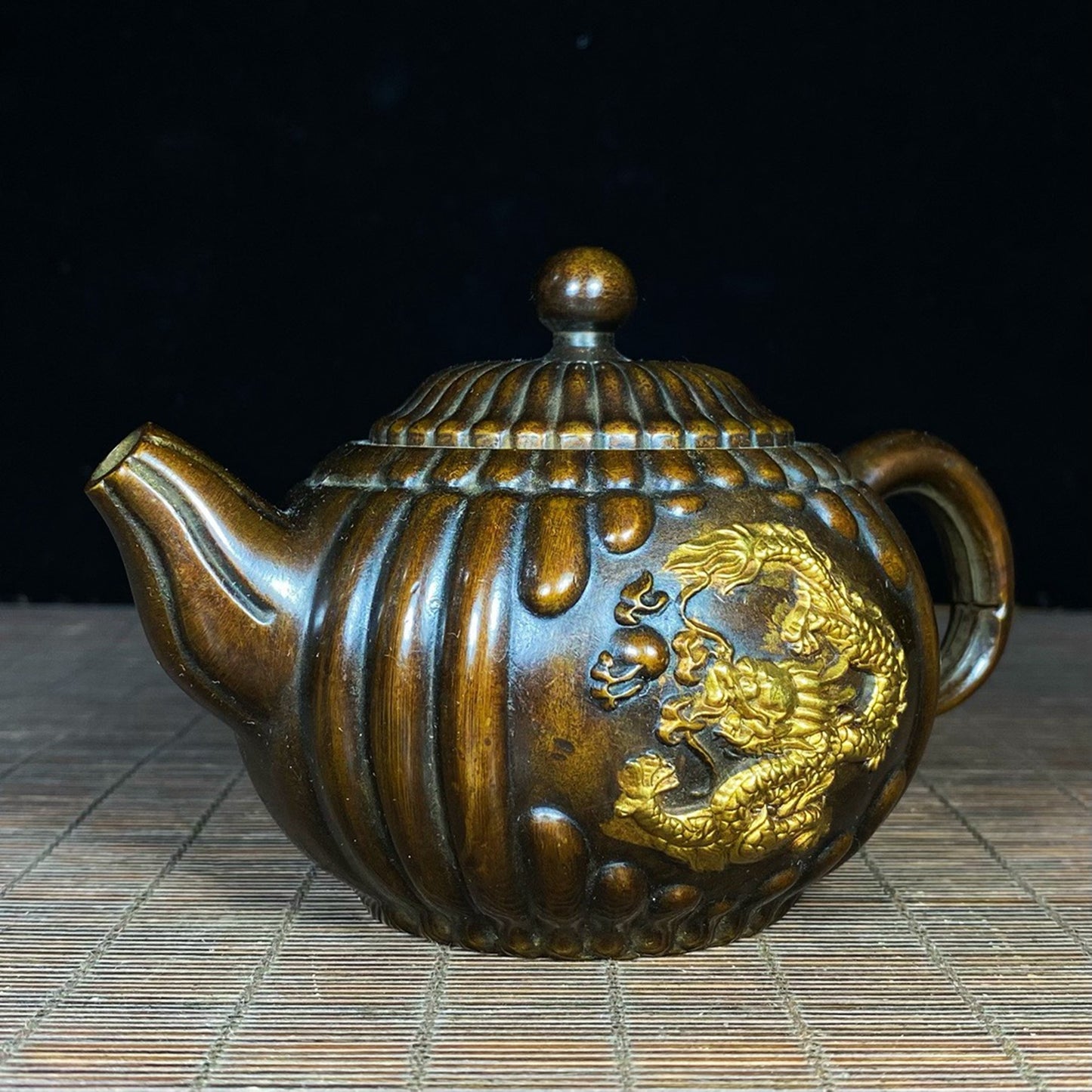 Pure copper gold-plated pumpkin pot