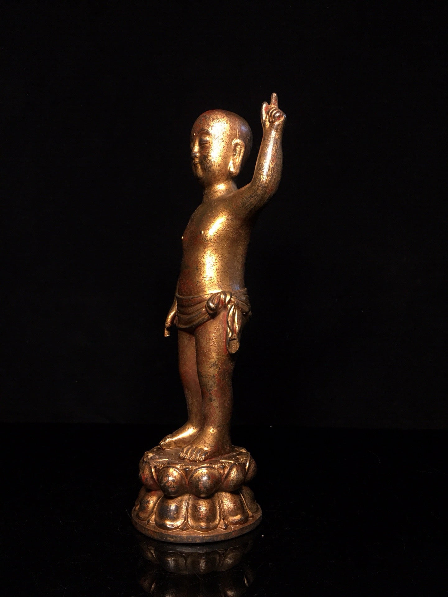 Antique Chinese statue of Prince Buddha and Buddha