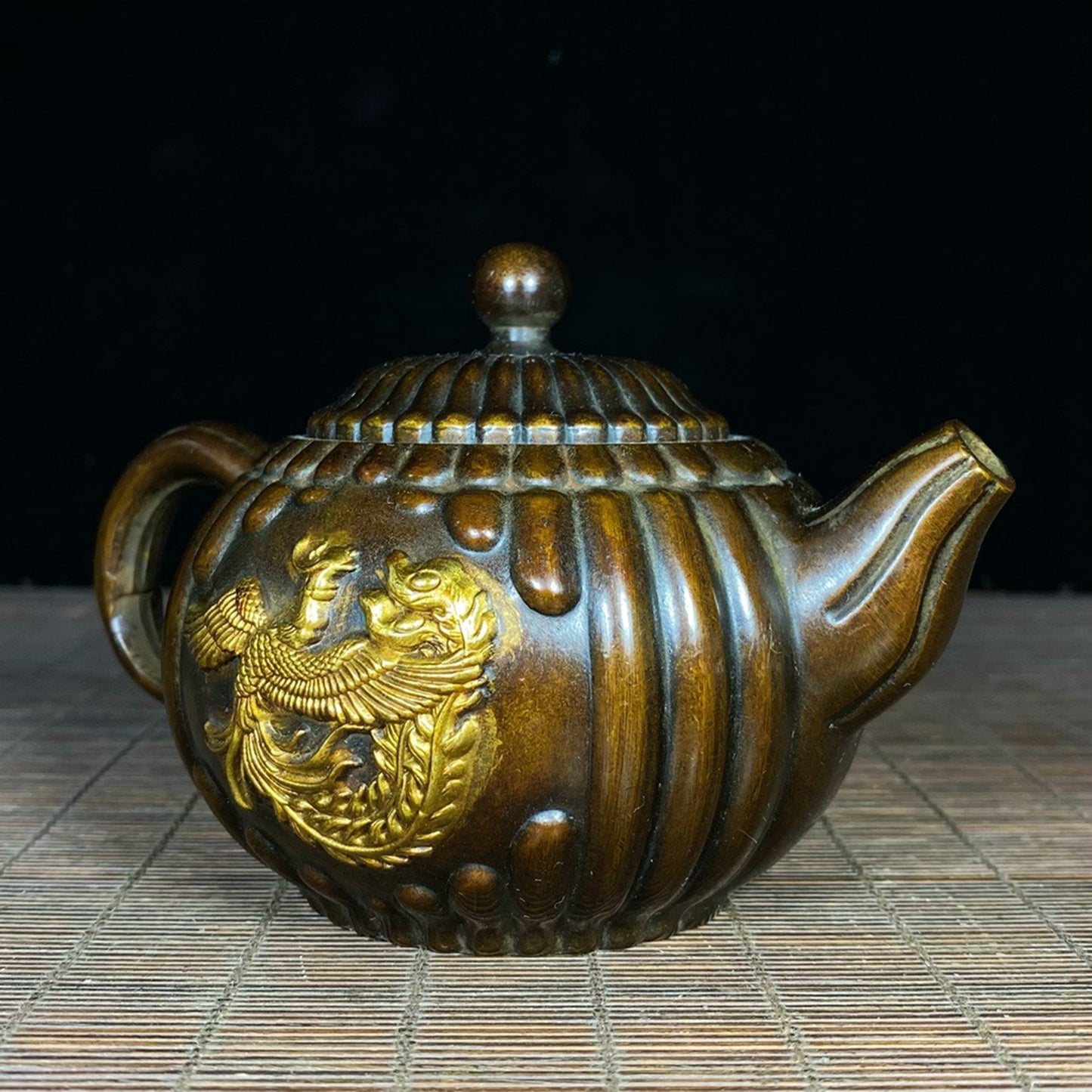 Pure copper gold-plated pumpkin pot