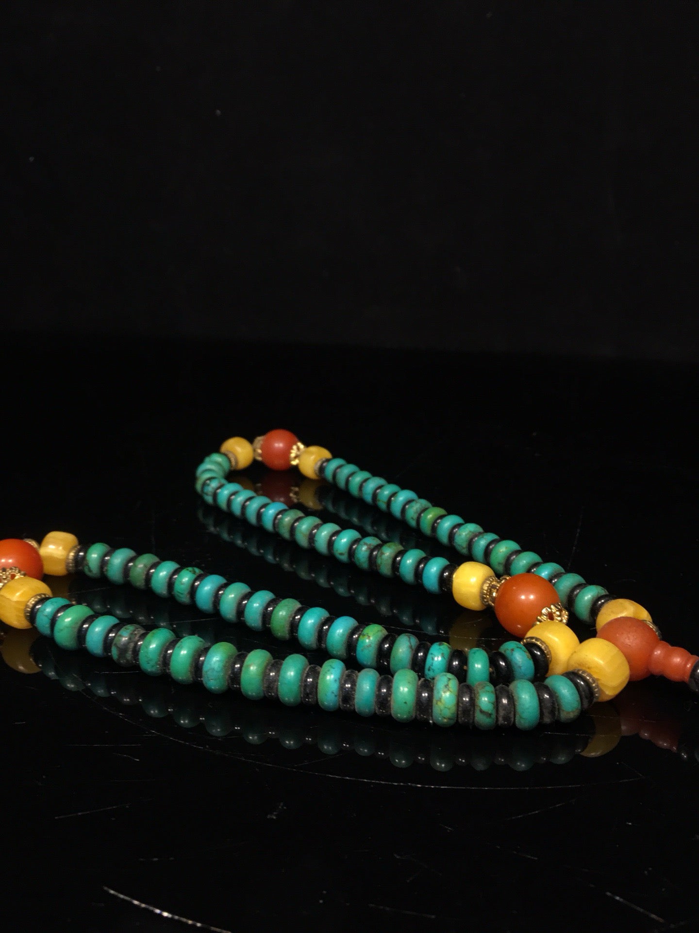 Chinese antique turquoise abacus beads 108 Buddha beads