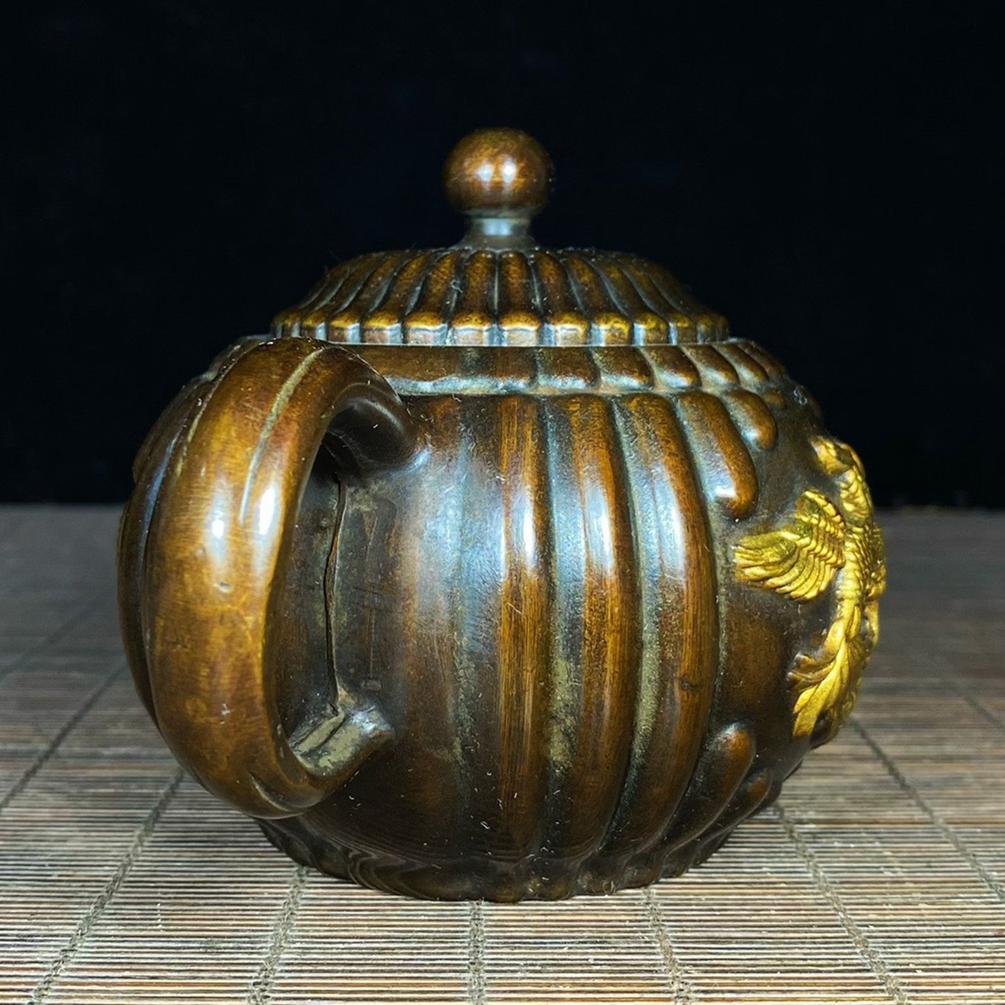 Pure copper gold-plated pumpkin pot