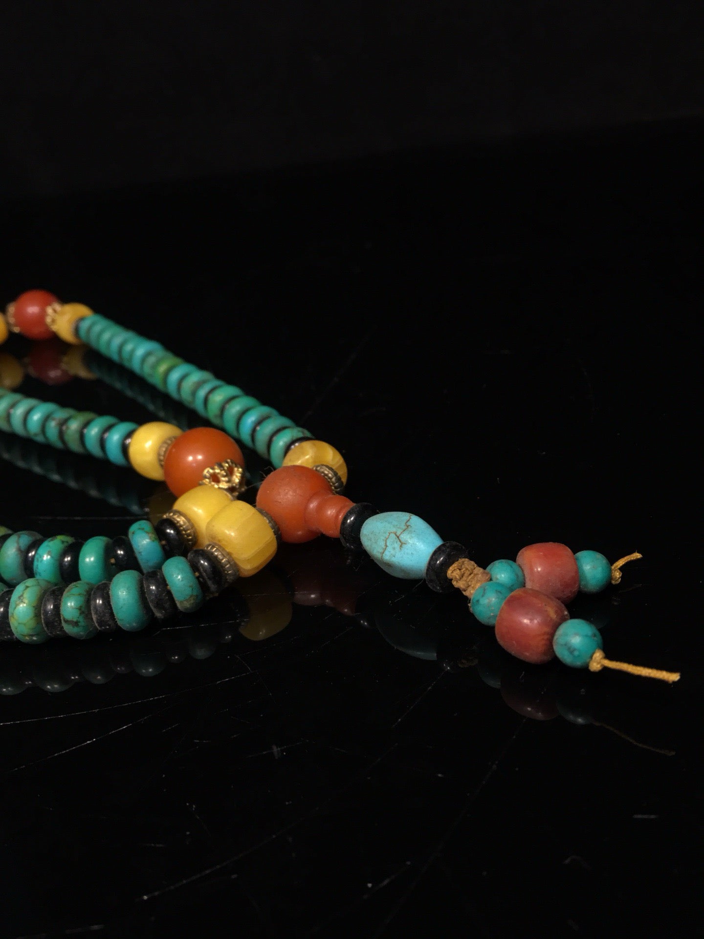 Chinese antique turquoise abacus beads 108 Buddha beads