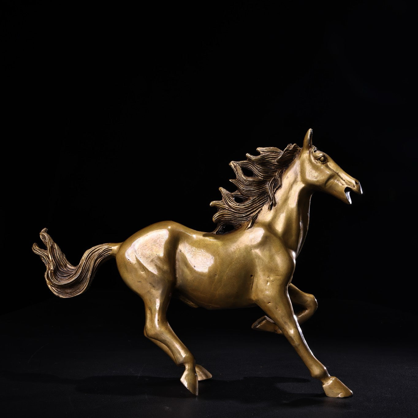 Chinese antique pure copper galloping horse