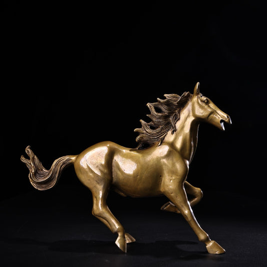 Chinese antique pure copper galloping horse