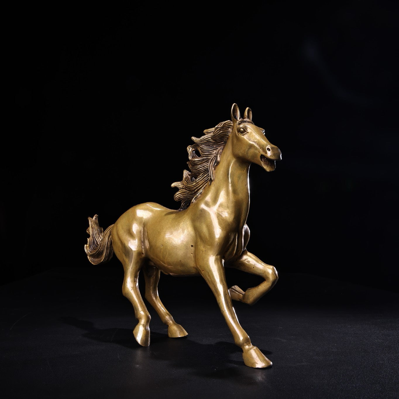 Chinese antique pure copper galloping horse