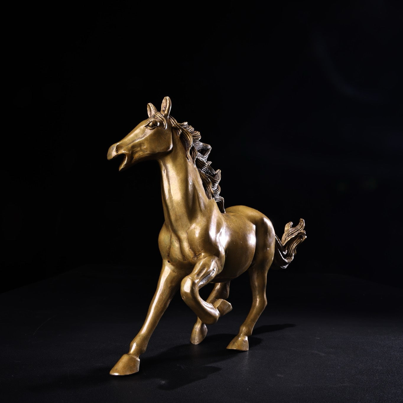 Chinese antique pure copper galloping horse